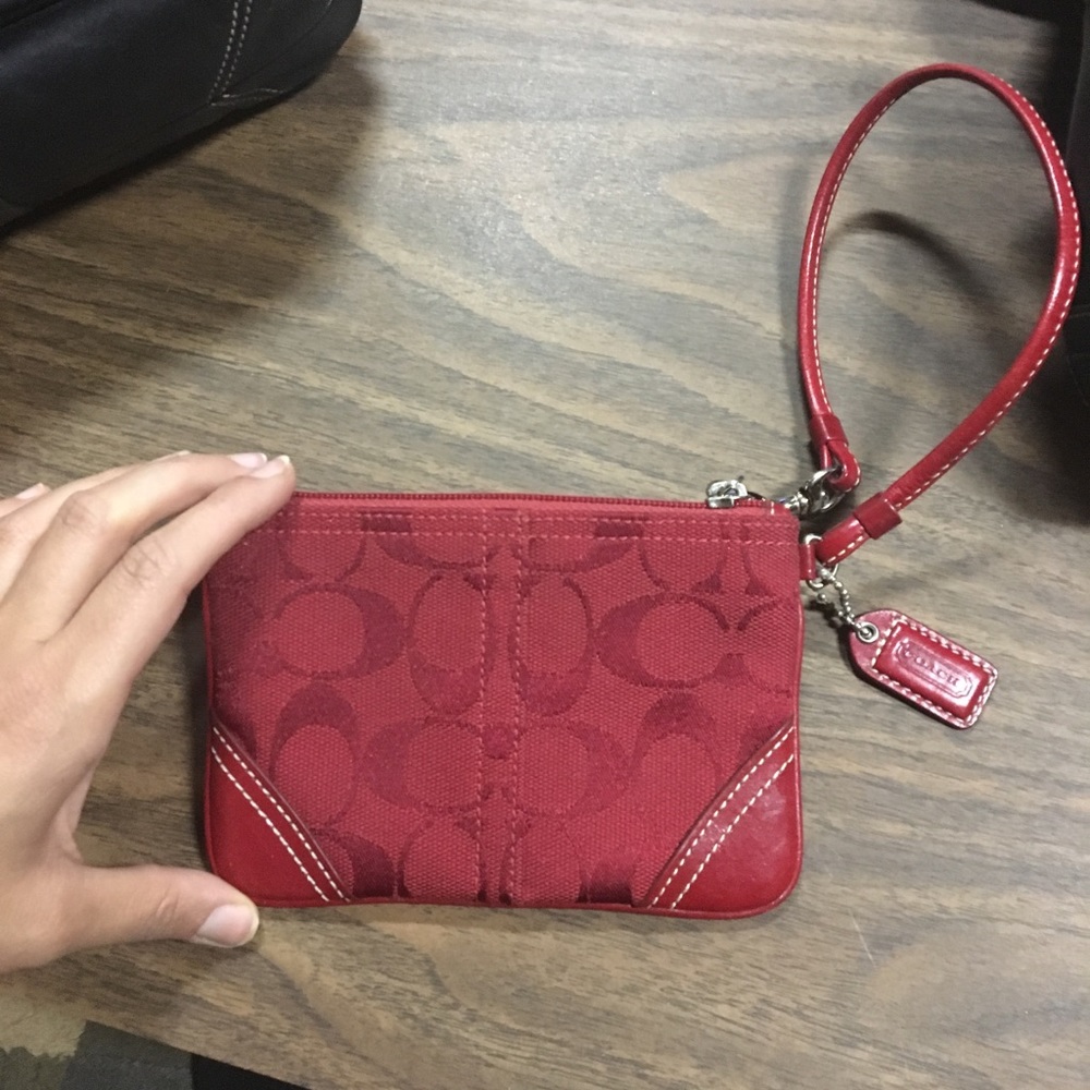 Red Coach wristlet